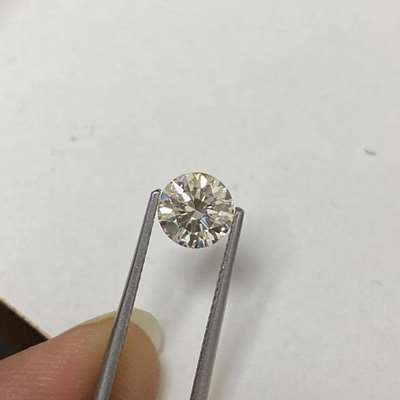 1.05ct GIA Certified N color Very Light Brown VVS2 Clarity Round Brilliant Cut Diamond