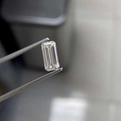 1.01ct HRD Certified K Color VVS1 Clarity Long Emerald Cut Diamond