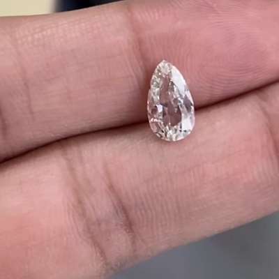 1.00ct GIA Certified Natural J Color VVS1 Clarity Old Antique Pear Shape Diamond