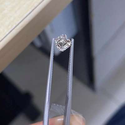 0.84cts Natural Fancy Light Brown VS1 Clarity Asscher Cut Diamond