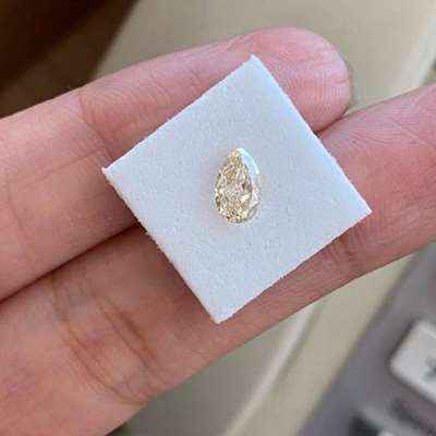 0.53ct Light Brown VVS2 clarity Pear shape Diamond