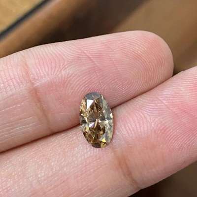 1.14ct Natural Chocolate Brown VS1 Clarity Moval Shape Diamond