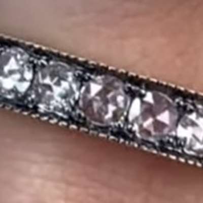  Bottom Ring: (Black Rhodium Polish)