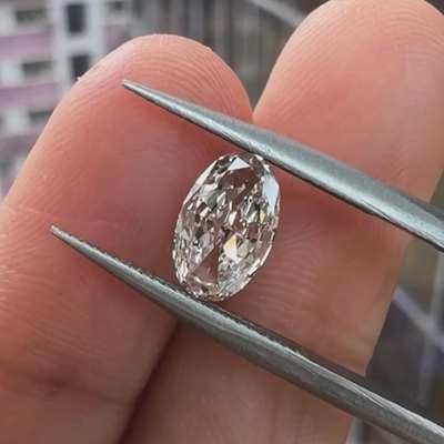 0.77ct Natural K Colour VS2 Clarity Old Cut Oval Diamond