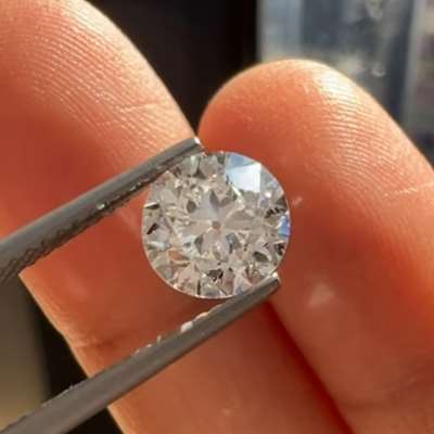 1.37ct GIA Certified Natural F Color SI1 Clarity Old European Brilliant Cut Diamond