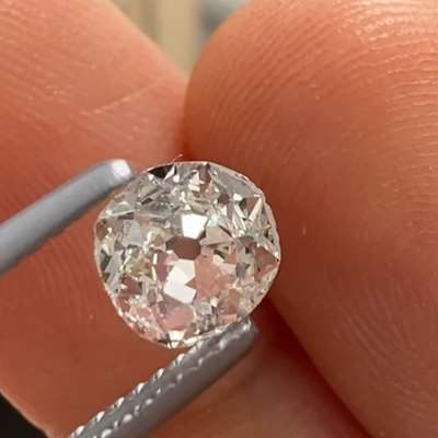 0.65ct GIA Certified Natural i Color I1 Clarity Old Miner Brilliant Cut Diamond