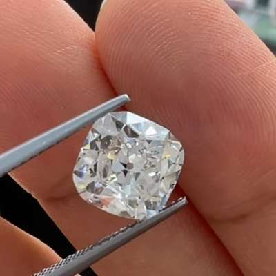 3.23ct GIA Certified Natural H Color VS2 Clarity Old Antique Cut Cushion Cut Diamond