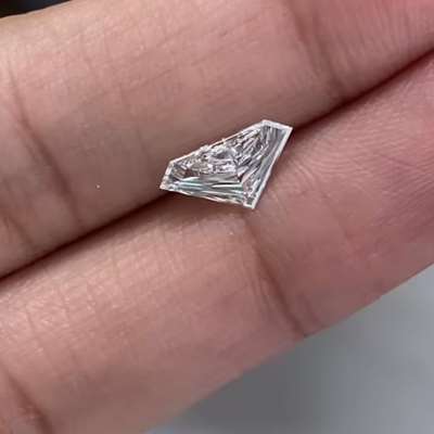 0.59ct GIA Certified Natural J Color VS1 Clarity Step Cut Super Man Shape Diamond