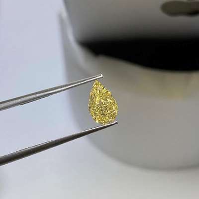 1.01ct GIA Certified Natural Fancy Brownish Yellow SI1 Clarity Pear Shape Diamond