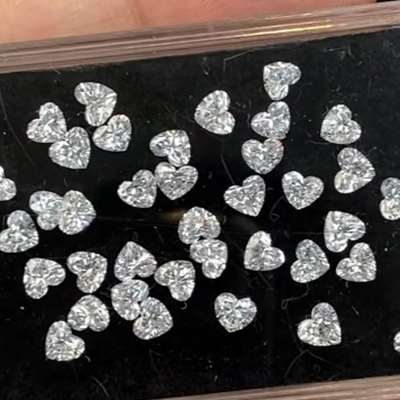 7.46ct total 38pcs Natural DE Color VVS-VS Clarity Heart Shape diamond 