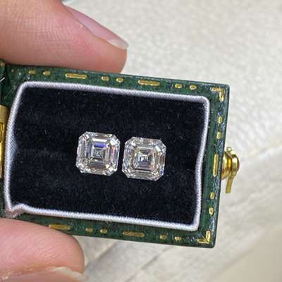 1.01ct & 1.03ct GIA Certified Matching Pair Of Natural G Color VVS2 Clarity Asscher Cut Diamonds