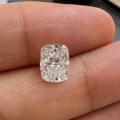2.01ct GIA Natural F Color SI2 Clarity Elongated Cushion Cut Diamond For Sale