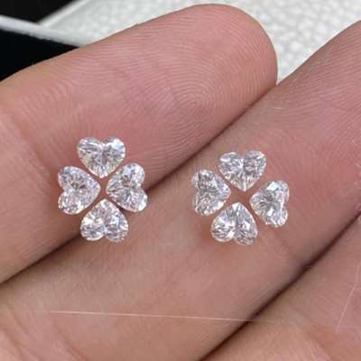 1.90ct total 8pcs GIA Natural D-E VVS-VS Heart Shape Diamonds
