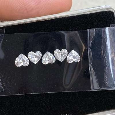 1.36ct total 5pcs GIA Natural D-E VVS-VS Heart Shape Diamonds