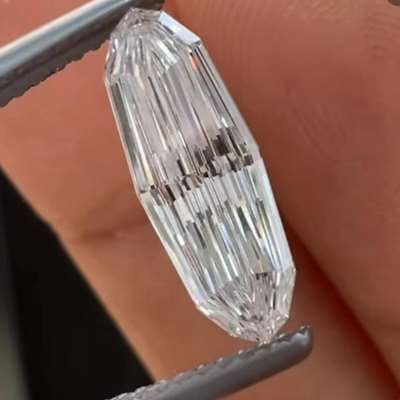 1.08ct GIA Certified Natural G Color IF Clarity Moval Shape Step Cut Diamond.