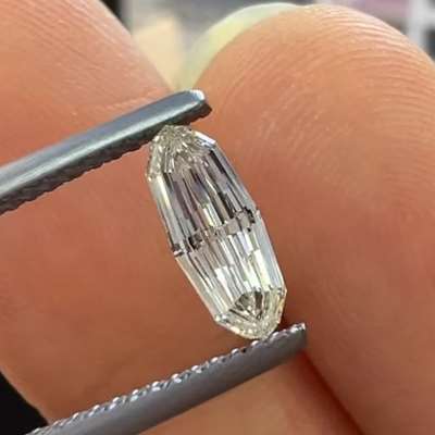 0.50ct GIA Natural K Color VS1 Clarity Moval Shape Step Cut Diamond