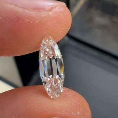 1.00ct Natural G Color SI2 Clarity Super Elongated Moval Shape Diamond.