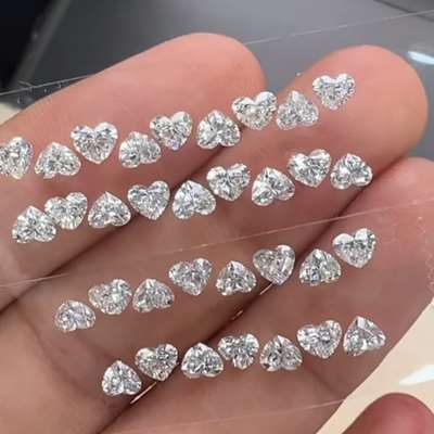 8.35cts  Natural White Diamond Heart Shape Layout 