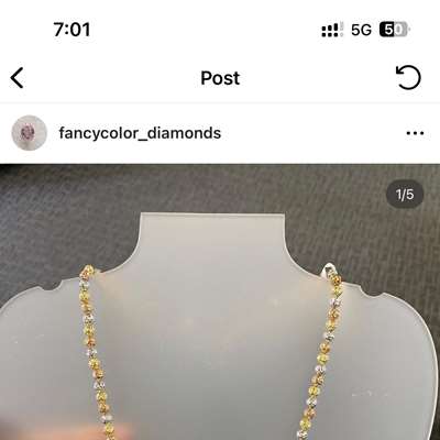 3 tone italian 18k gold necklace 11.55grams