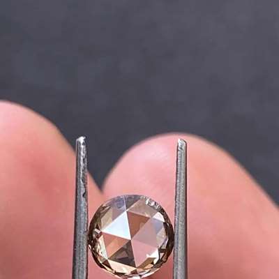 0.73cts Natural brown VVS2 clarity round Rosecut shape diamond 