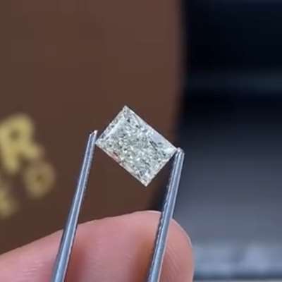 1.12ct GIA Certified Natural K Color VS2 Clarity Long Princess Cut Diamond