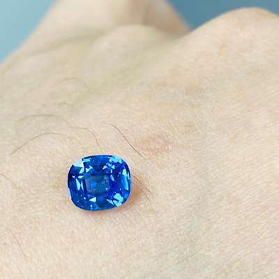1.71ct GIA Certified Natural Ceylon (srilanka) Blue Sapphire NO HEAT NO TREAT Cushion Shape Gemstone 