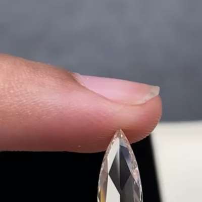 1.18ct Natural K colour VVS2 Rosecut SUPERLONG Pear shaped Diamond