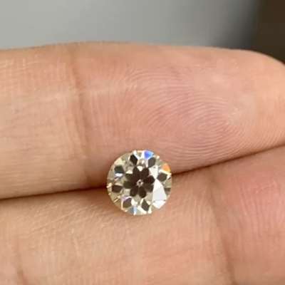 1.11ct GIA Certified Natural N Color Very Light Brown VVS2 Clarity Old European Cut Diamond