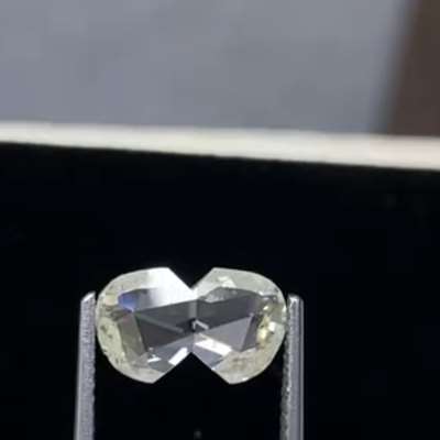 1.43ct Natural Op Color SI Clarity Rosecut Butterfly Shape Diamond