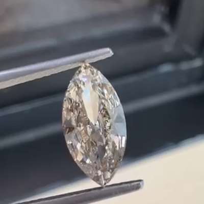1.00ct Natural Light Brown VVS2 Clarity antique Cut Marquise Shape Diamond