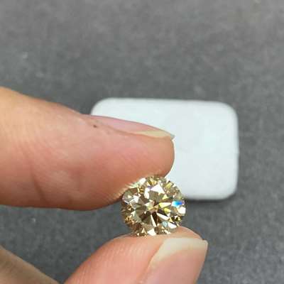 1.50ct GIA Certified Natural Fancy Brownish Yellow VVS2 Clarity Round Brilliant Cut Diamond