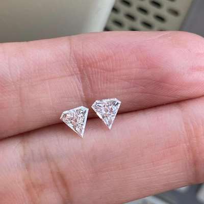 0.33ct Total Weight Matching Pair Of EF Color VVS-VS Clarity Diamond Shape Brilliant Cut Diamonds 