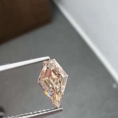 1.03ct Natural Honey Brown VS2 Clarity Kite Shape Step Cut Diamond