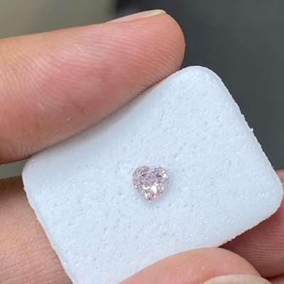 0.31ct GIA Certified Natural Fancy Brownish Purple Pink SI2 Clarity Heart Shape Diamond