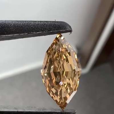 3.02ct Natural champagne Brown VVS2 Clarity Step Cut Marquise Shape Diamond