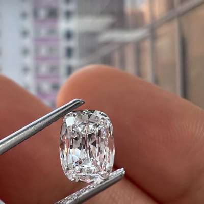 0.70ct GIA Certified Natural D Color VS1 Clarity Old Antique Cut Cushion Shape Diamond