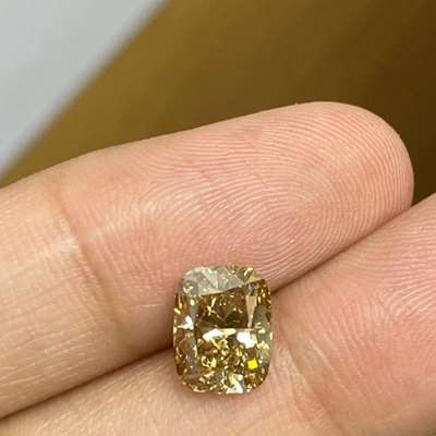 2.52ct Natural Champagne Brown SI2 Clarity Long Cushion Cut Diamond