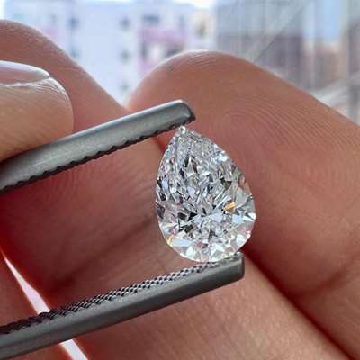 1.00ct GIA Certified Natural F Color VS2 Clarity Pear Shape Diamond