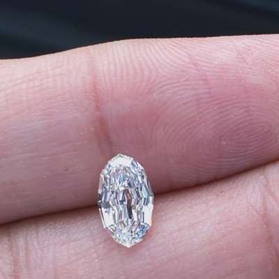 0.82ct GIA Certified Natural G Color VVS2 Clarity Marquise Shape Step Cut Diamond