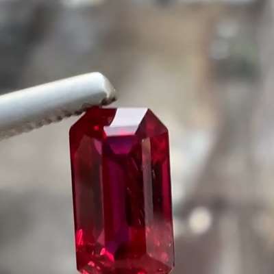 1.11ct GIA Certified Natural Mozambique Ruby No Heat No Treat Long Octagonal Shape Gemstone