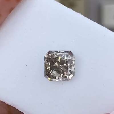 1.00cts Natural Fancy grey VS1 clarity square radiant shape diamond 