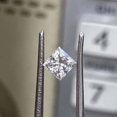 0.33cts Natural light grey vs2 clarity princess cut diamond