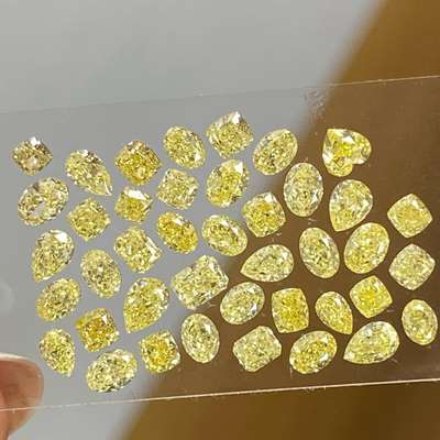 4.60cts total weight 41pcs Natural fancy yellow vs-si clarity mix fancy shape diamond layout 