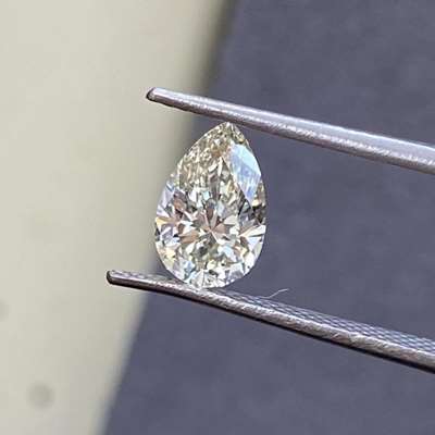 1.08cts Natural Greenish grey VVS2 clarity Pear shape diamond 