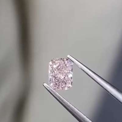 0.33ct GIA Natural Fancy Orange Pink colour VS2 Radiant Diamond