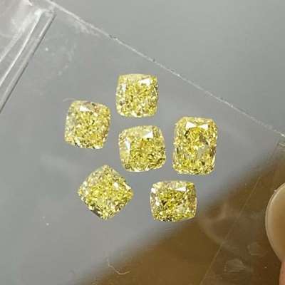 1.16cts total weight 6pcs natural fancy yellow vs-si clarity mix fancy shape diamond layout