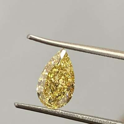 1.25cts GIA certified Natural fancy brownish yellow VVS2 clarity pear shape diamonds