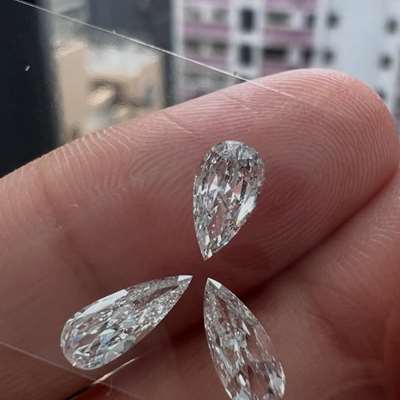 GIA Certified Natural Old Antique Cut Pear Shape Diamonds