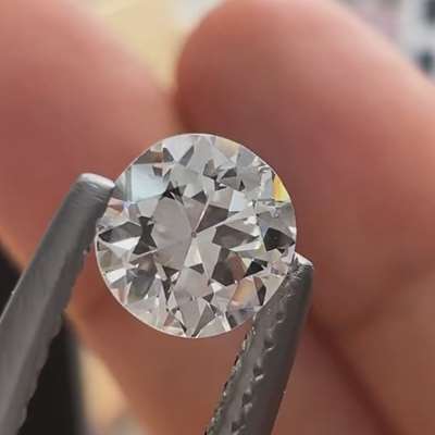 0.62ct Natural GH Color VS2 Clarity Old European Brilliant Cut Diamond