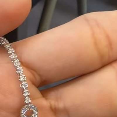 Art deco natural diamond bracelet in 18k gold